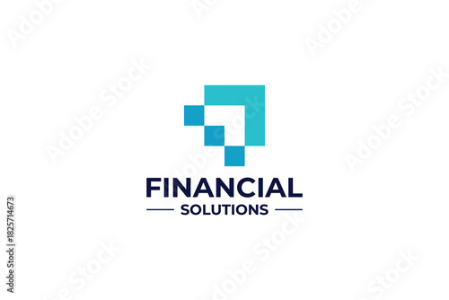 Finance solution logo design. Grow Business logo template