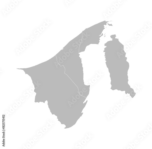 simple map of brunei hgih quality vector illustration