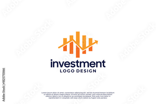 Creative grow marketing, invest business logo design