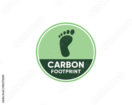 Carbon footprint badge icon silhouette vector design illustration