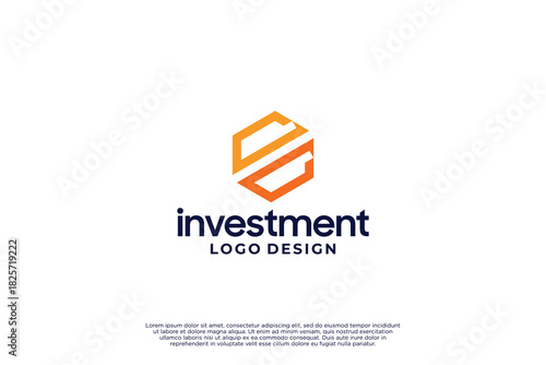 Investment business logo design. Marketing, sales, graph logo design template