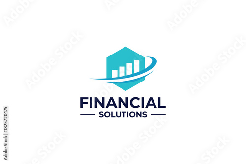 Marketing statistic logo design. Finance logo template