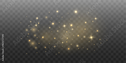 Gold sparkle dust wave vector — glowing particle stream, elegant shimmering line, golden stardust motion, transparent, perfect for overlays and luxury decoration.