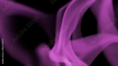 Ethereal purple smoke swirling gracefully against a black background