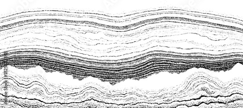 Seismic Reflection Profile Illustrating Subsurface Geological Structures.