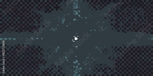 Abstract dark checkered background with central light and distressed texture