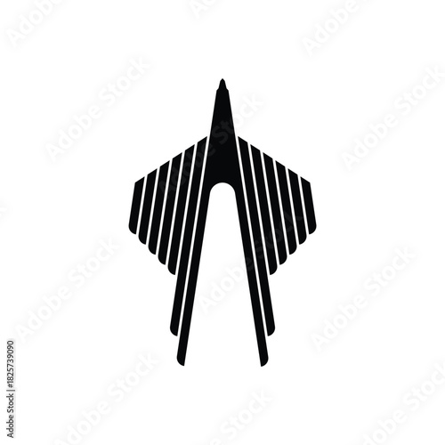 silhouette of a swift flying in the air logo vector