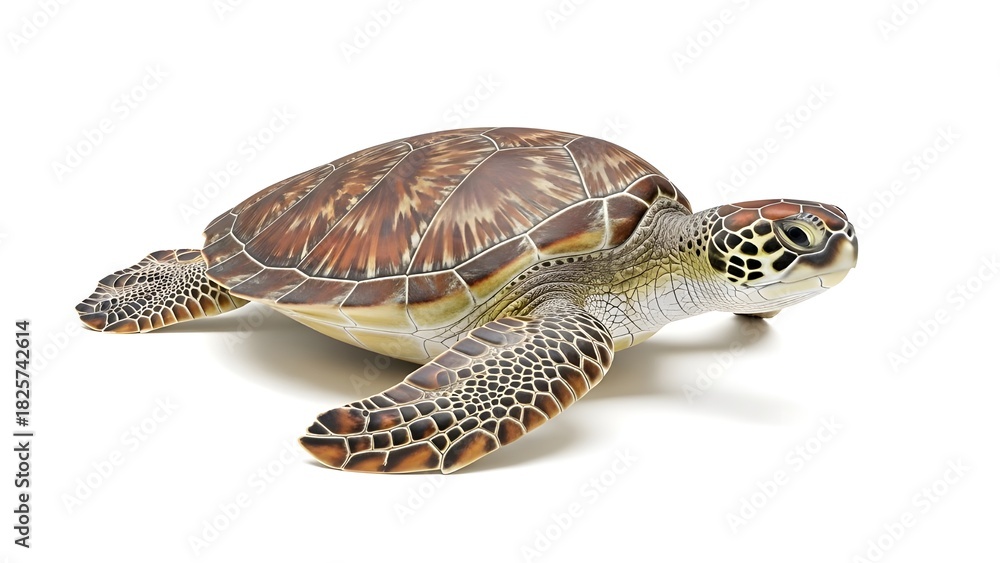 Fototapeta premium Green Sea Turtle Isolated