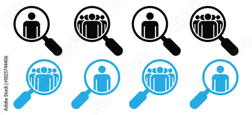 Find talent with human resources recruitment and headhunting services,Hiring icon set. Search job vacancy icon. Human resources concept. Recruitment