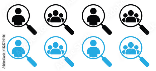Find talent with human resources recruitment and headhunting services,Hiring icon set. Search job vacancy icon. Human resources concept. Recruitment