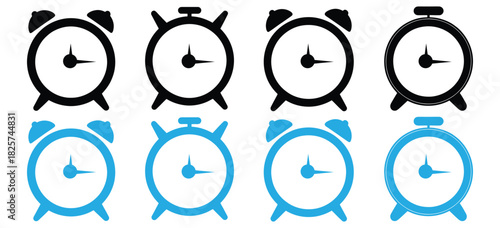 Wake up to savings with these versatile alarm clock graphics for your designs,Alarm clock icon set. Line and glyph alarm clock. Time symbol,Clock icon vector simple graphic set,time shape silhouette