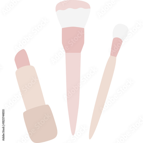 Lipstick and Makeup Brushes