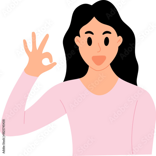 Woman Gesturing OK Sign