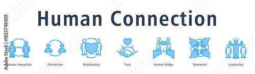 Human Connection Web Banner Blue