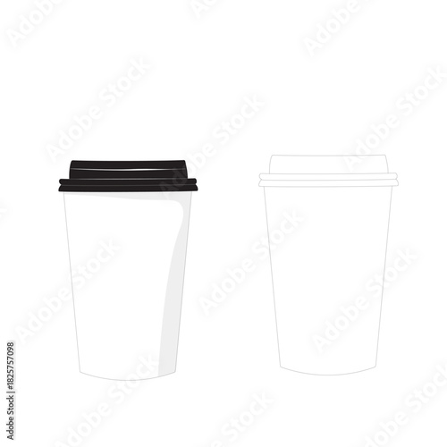 an illustrator of a cup of coffee