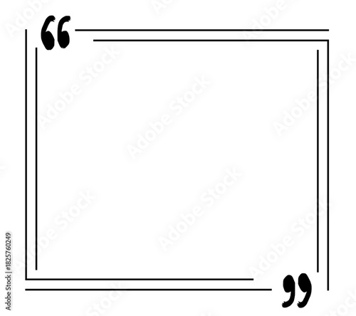 frame for text, hand drwan inverted comma