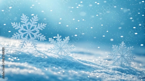 Wallpaper Mural christmas background with snowflakes Torontodigital.ca