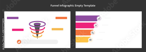 Editable Funnel Diagram Illustration with StepbyStep Process for PowerPoint Presentation and Data Visualization