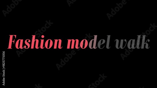 high-fashion, dynamic image representing a 'Fashion model walk' on a runway.