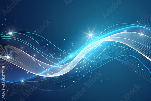 Wallpaper Mural Dynamic Flowing Abstract Waves with Clean Luminous Curves Torontodigital.ca