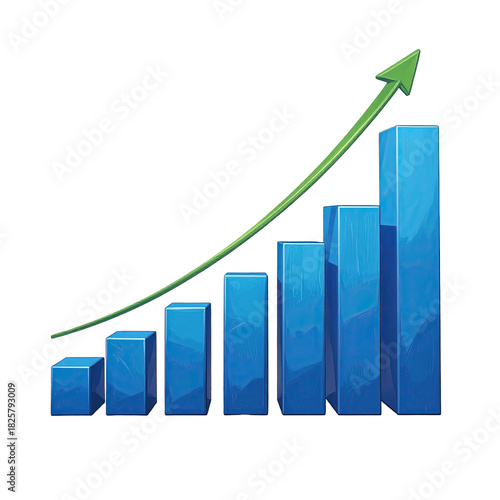 Rising bar graph with an upward trending arrow Free Download Rising bar graph with an upward trending arrow - GFXLoad