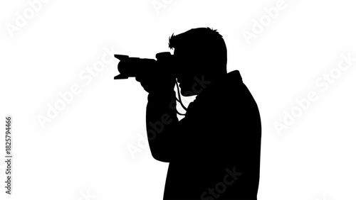 silhouette of photographer