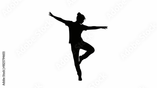 silhouette of a woman dancing