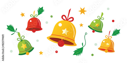 Christmas bells holiday season festive decoration celebration winter xmas jingle bells