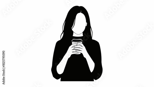 woman holding a coffee