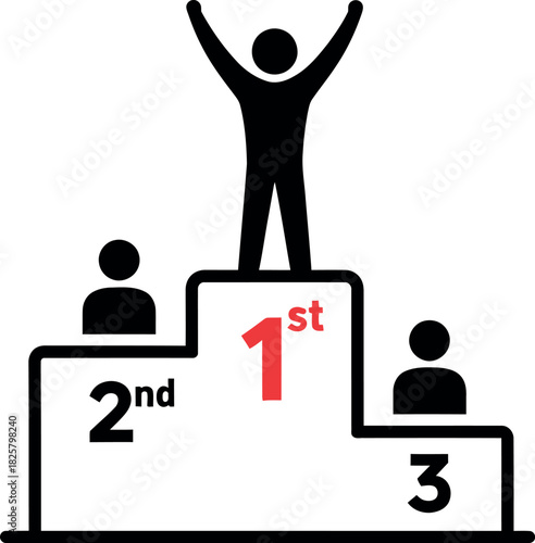 winners podium with winner