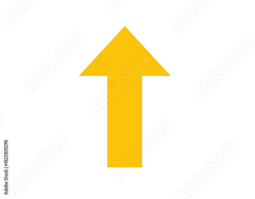 Golden arrow pointing upward on stark black background