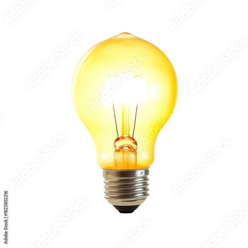 Burning light bulb