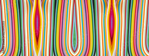 Abstract vibrant color wave rainbow strip paper background, Colorful curve striped background