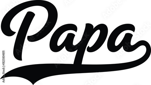 Bold Retro Papa Script Logo