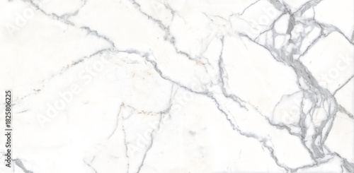 Foto White polished finish italian statuario marble slab with thin streaks, white sat