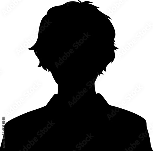 Anonymous silhouette profile of a young adult