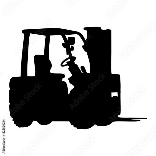 forklift silhouette or symbol