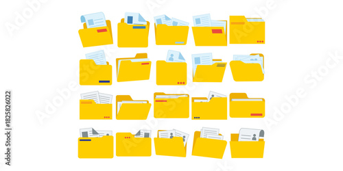 Folder Document Flat Illustration