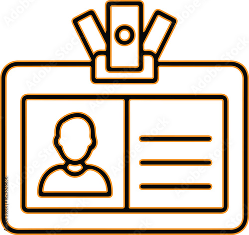 Identification card with photo and personal information