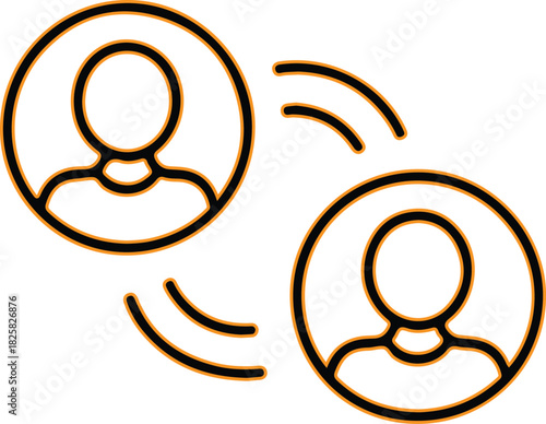 Two people connected through communication and interaction