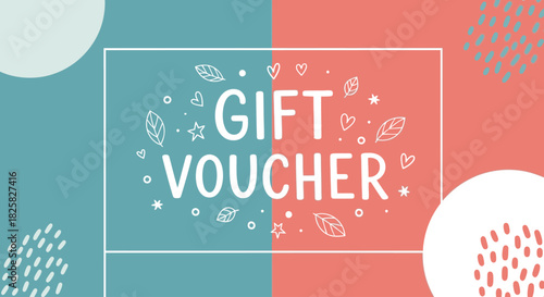 Vector Gift Voucher Template – Cute Hand-Drawn Certificate & Coupon Design