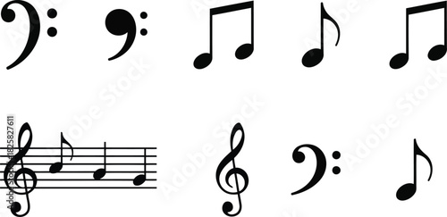 Musical notes, clefs, and symbols collection