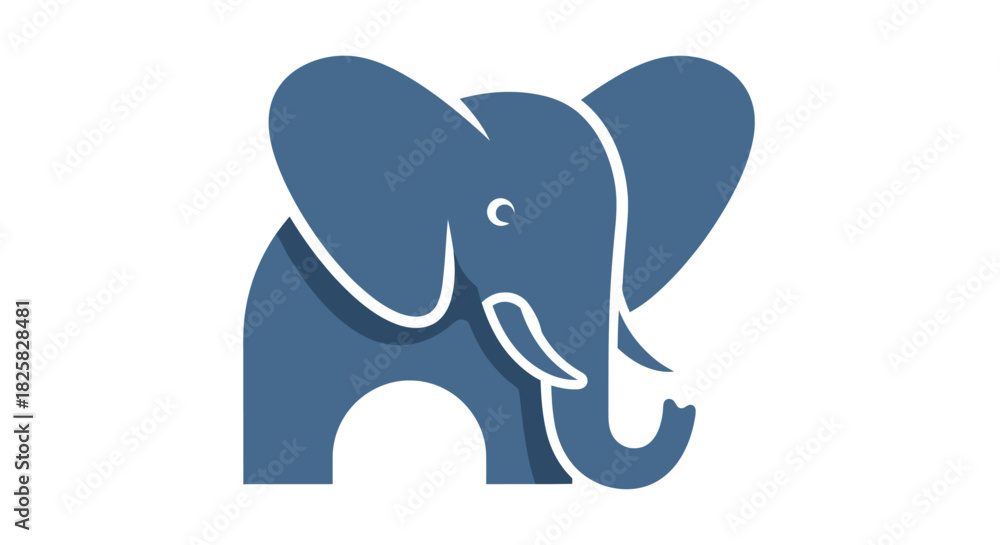 Obraz premium Vector Elephant Logo – Modern Elephant Brand Logo Design