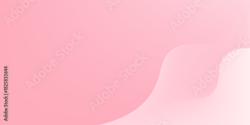 Abstract white-pink curve background, pink dynamic wallpaper with wave shapes. Template banner background for beauty products, sales, ads, pages, events, web, and others
