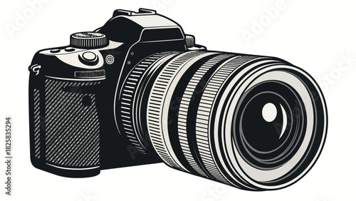 Capture stunning moments with this professional digital camera illustration