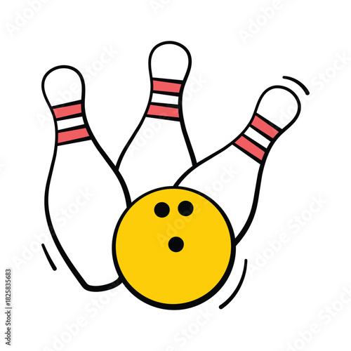 Representing fun at the bowling alley, ready to use