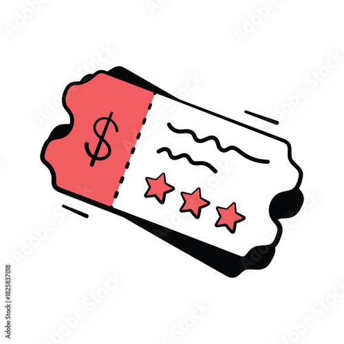 Event ticket icon for concerts and admissions