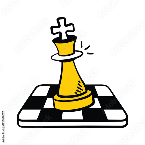 Ready to use icon of playing chess on the board