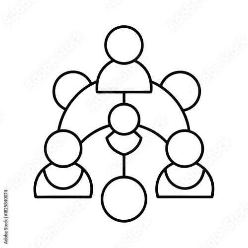 Stakeholders Vector Image vector line art on white background