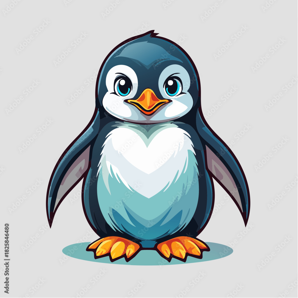 Obraz premium Pinguin - Cartoon Comic Stil